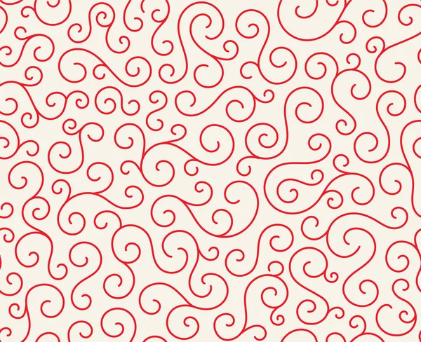 Patrón de líneas de onda inconsútil retro. Curl contorno arte decoración ornamento remolino formas para textil, tela, tracería o azulejo fondo. Diseño clásico elegante textura antigua. . — Vector de stock