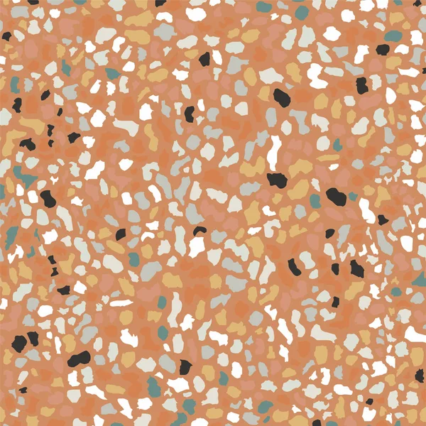 Terrazzo-Fußbodenstruktur. goldene nahtlose Muster Hintergrund. abstraktes Vektordesign für Druck auf Boden, Wand, Fliese oder Textil. — Stockvektor