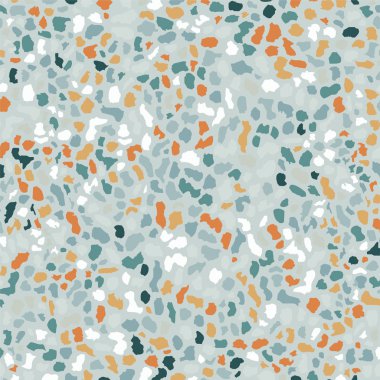 Terrazzo döşeme, mavi pürüzsüz arka plan dokusu. Zemin, duvar, kiremit veya tekstil üzerindeki baskı için soyut vektör tasarımı.