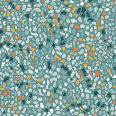 Terrazzo döşeme, mavi pürüzsüz arka plan dokusu. Zemin, duvar, kiremit veya tekstil üzerindeki baskı için soyut vektör tasarımı.