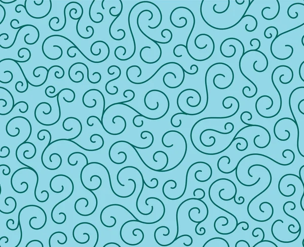 Linea spirale astratto senza soluzione di continuità modello background.Curl ornamento floreale onde infinite strokes.Sea acqua turbinio decorazione texture.Vector per la stampa o tessuto textile.Cover per piastrelle, flyleaf, avvolgimento. — Vettoriale Stock