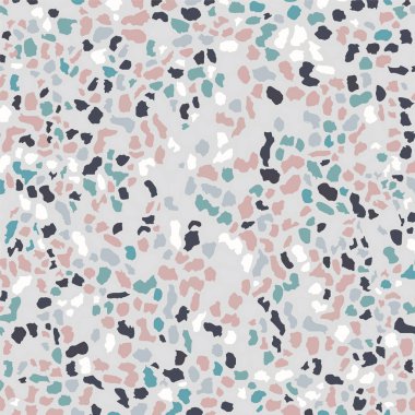 Terrazzo döşeme, mavi pürüzsüz arka plan dokusu. Zemin, duvar, kiremit veya tekstil üzerindeki baskı için soyut vektör tasarımı.