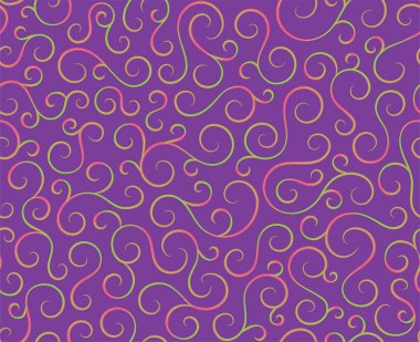 Retro pürüzsüz dalga çizgileri deseni. Tekstil, kumaş, iz sürme ya da fayans arkaplanı için kıvrımlı sanat süslemeleri. Klasik zarif antika desen dizaynı..