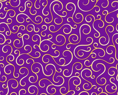 Retro pürüzsüz dalga çizgileri deseni. Tekstil, kumaş, iz sürme ya da fayans arkaplanı için kıvrımlı sanat süslemeleri. Klasik zarif antika desen dizaynı..