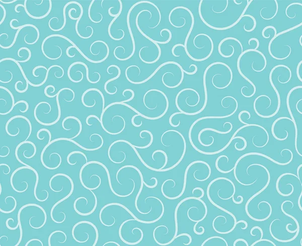 Línea espiral abstracta sin costura patrón background.Curl ornamento floral sin fin olas strokes.Sea agua remolino decoración texture.Vector para impresión o tela textile.Cover para baldosas, hojas volantes, envoltura . — Vector de stock