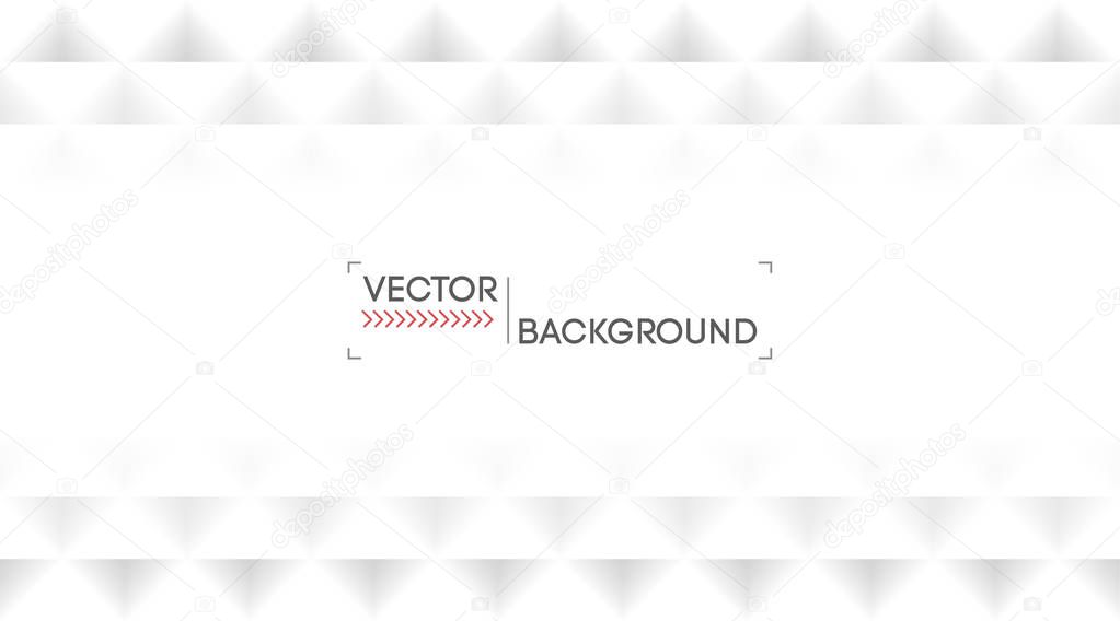 White abstract background pattern texture. Light seamless geometric triangles backdrop. Business banner, poster template .Vector. 