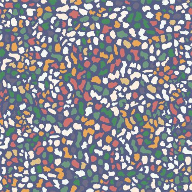 Terrazzo döşeme, mavi pürüzsüz arka plan dokusu. Zemin, duvar, kiremit veya tekstil üzerindeki baskı için soyut vektör tasarımı.