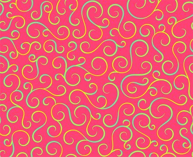 Retro pürüzsüz dalga çizgileri deseni. Tekstil, kumaş, iz sürme ya da fayans arkaplanı için kıvrımlı sanat süslemeleri. Klasik zarif antika desen dizaynı..