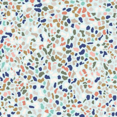 Terrazzo döşeme, mavi pürüzsüz arka plan dokusu. Zemin, duvar, kiremit veya tekstil üzerindeki baskı için soyut vektör tasarımı.