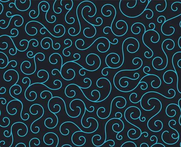 Retro varrat nélküli hullámvonalak minta.Curl vázlat művészeti dekoráció dísz örvény formák textil, szövet, tracery vagy csempe hátter.Klasszikus elegáns antik textúra design.Ornate deluxe varrat nélküli minta. — Stock Vector