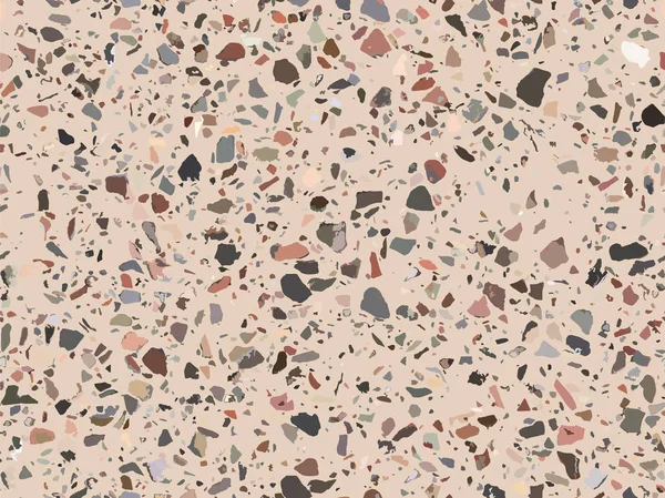 Terrazzo vloeren textuur, naadloze patroon achtergrond. Abstract vector ontwerp voor print op vloer-, wand-, tegel- of textiel. — Stockvector