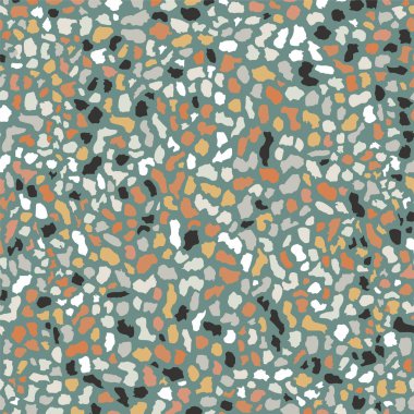 Terrazzo döşeme, mavi pürüzsüz arka plan dokusu. Zemin, duvar, kiremit veya tekstil üzerindeki baskı için soyut vektör tasarımı.