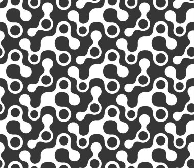 Kusursuz Dekoratif Grafik Düz Tasarım Şablonu. Geometrik Vektör Akış Yazdırma Dokusunu Tekrarla. Tekrarlanan Minimum Bakteri 