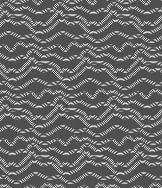 Klasik Grafik Pleksus Kafes Dokusunu Tekrarla. Kusursuz Dalga Vektörü Optik Dekor Deseni. Tekrarlayan Beyaz Kıvrımlı Arkaplan 