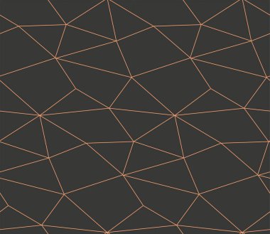 Altın Asyalı Grafik Çokgen Sanat Modeli. Tekrarlayan Dekoratif Vektör, Üçgen Tekrarlayan Doku. Koyu Retro Geo, Doku 