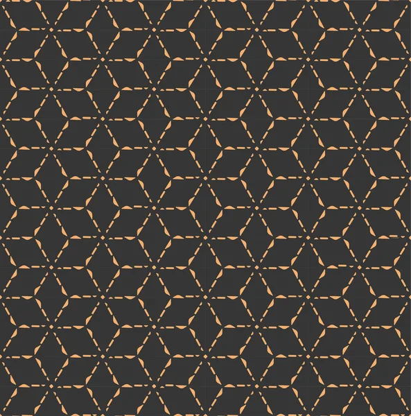 Ripetere tessuto grafico di lusso Texture Pattern. Golden Black Vector Twenties Repetition Texture. Decorazione circolare orientale senza cuciture — Vettoriale Stock