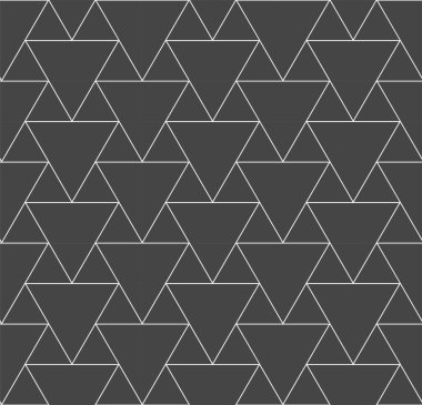 Tekrarlayan Zarif Grafik Simetrik, Dekorasyon Şablonu. Doğrusal Vektör Üçgen Döşeme Dokusunu Tekrar Et. Devamlı Satır Ağı, 