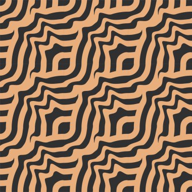 Altın Tablo Grafik Çember Döşeme dokusu. Yaratıcı Vektör Kıvrımlı Duvar Kağıdı Desenini Tekrar Et. Kusursuz Dairesel Doku Süslemesi 