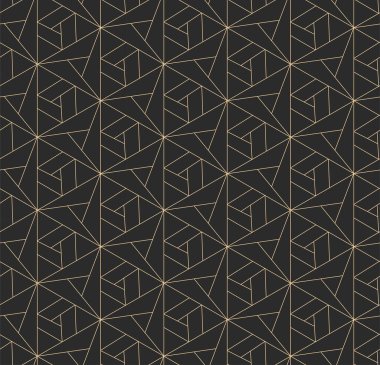 Altın Ramazan Vektörü Rhombus Swatch dokusu. Karanlık Süslü Grafik, Teknoloji Tekrarlama Şablonu. Tekrarlanan Retro Üçgen, Doku 