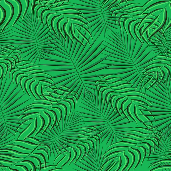 Экзотический тропический узор. Тропические цветочные ткани моды фона. Palm leaf textile color vintage summer. Естественные листья тропические. Бесшовный векторный дизайн для украшения обоев, купальников. — стоковый вектор