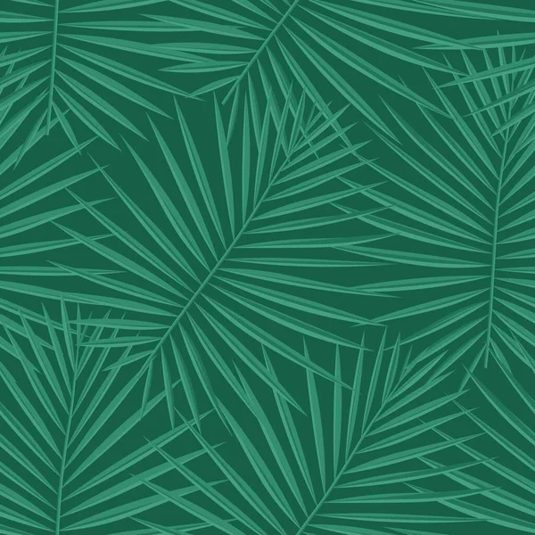 Frühling wiederholt Trendy Graphic Laub. Grüne nahtlose Sommer Vektor Hintergrund. Helle wiederholte Hawaii-Vektorblätter. Vektor, — Stockvektor