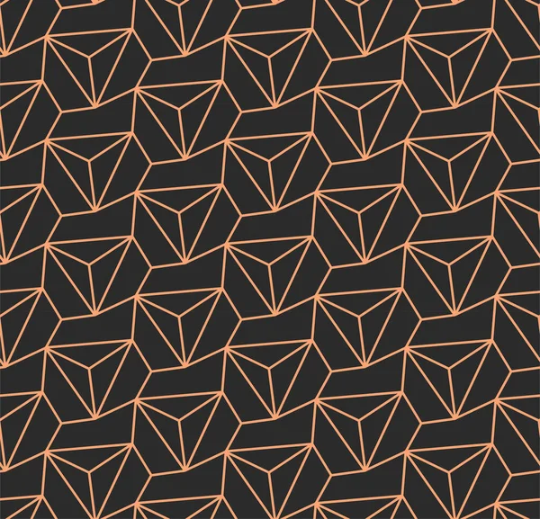 Padrão de arte triangular gráfico monocromático escuro. Golden Modern Vector, Web Tile Texture (em inglês). Repetitive Abstract Poly, Papel de parede — Vetor de Stock