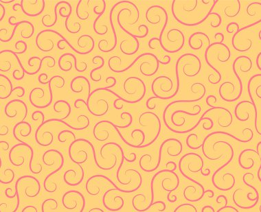 Retro pürüzsüz dalga çizgileri deseni. Tekstil, kumaş, iz sürme ya da fayans arkaplanı için kıvrımlı sanat süslemeleri. Klasik zarif antika desen dizaynı..