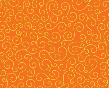 Çizgi sarmal, soyut, dikişsiz desen arka plan. Kıvrımlı süs çiçekleri, bitmeyen dalgalar. Deniz suyu girdabı deseni. Parmak izi veya kumaş dokusu için vektör..