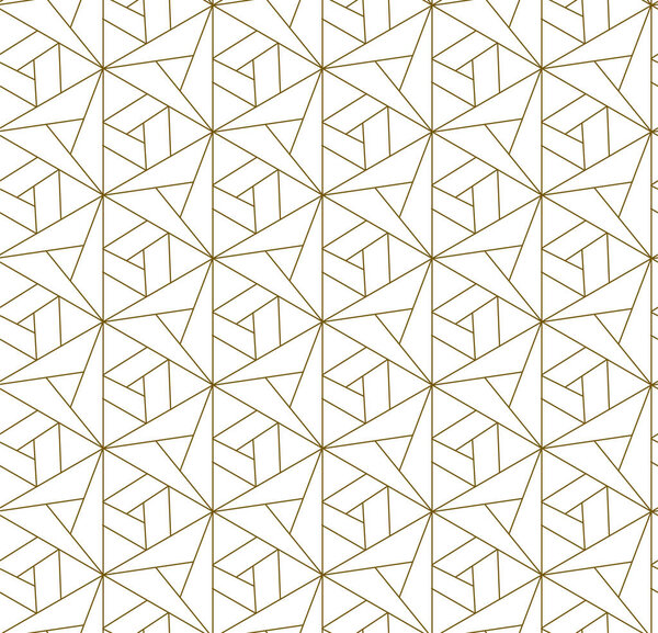 Continuous Decorative Graphic Geo, Wallpaper Pattern. Repetitive Ornament Vector Symmetrical Shapes Texture. Repeat Asian 