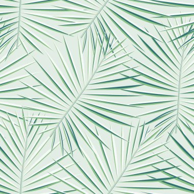 Tekrarlanan Ağaç Grafik Sanatı. Canlı, Kusursuz Hawaii Vektör Tasarımı. Vektör, Parlak Kusursuz Botanik Şablon. Tropik, 