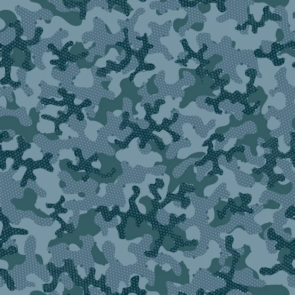 Beige Camouflage Seamless Pattern. Herbstnahtloses Grafikdesign für Mode. Khaki Seamless Color Vector Backdrop. Camouflage Army Olive Wiederholte künstlerische Grafik. Grün — Stockvektor