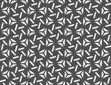 Devamlı Zarif Vektör Devamlı Yazdırma Dokusu. Kusursuz Monokrom Grafik Büyük Sanat Şablonu. Tekrarlanan Siyah Otuzlar 