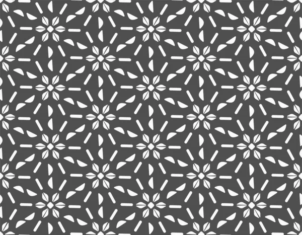 Repita White Vector Trinta Art Pattern. Textura de Plexo Gráfico Preto Repetitivo. Swatch de luxo moderno contínuo — Vetor de Stock