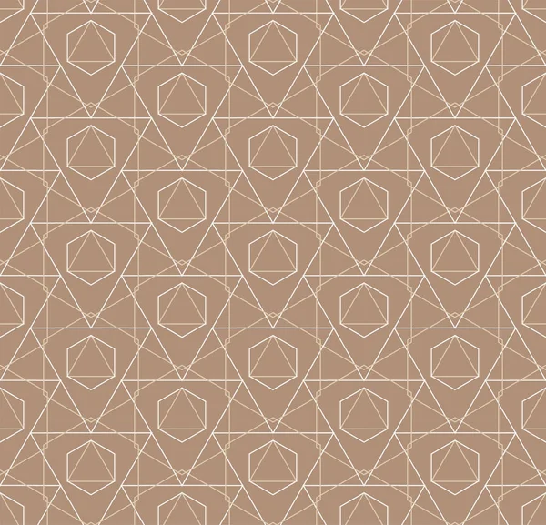 Poly vettoriale geometrico senza cuciture, struttura dell'arredamento. Onda continua grafica simmetrica sfondo Pattern. Classico ripetitivo — Vettoriale Stock