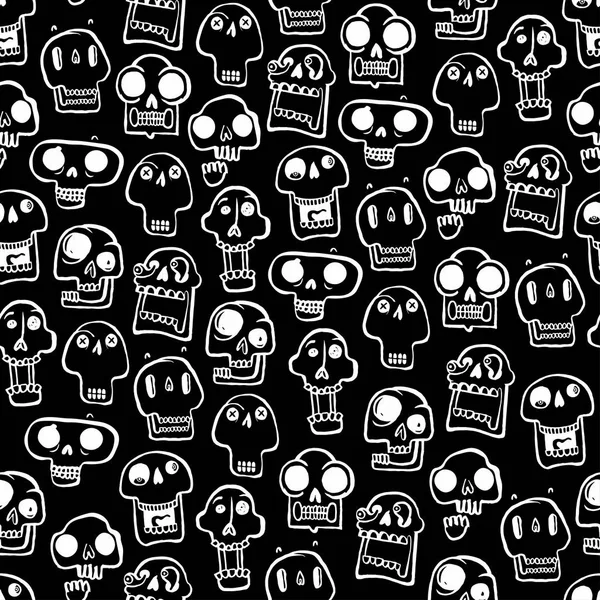 Kafatası Seamless modeli siyah arka plan karşı karşıyadır.