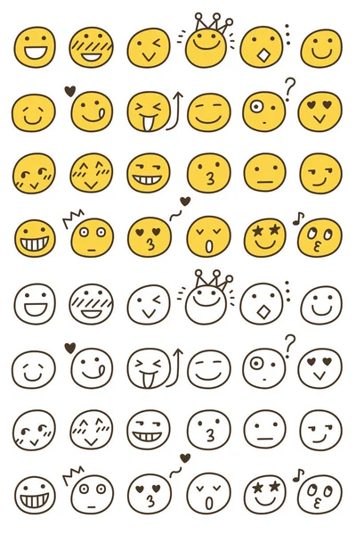 El Çizimi Çeşitli Duygu Karalamaları