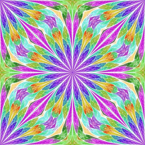 Patrón Floral Multicolor Estilo Vitral Puede Usarlo Para Invitaciones Portadas —  Fotos de Stock