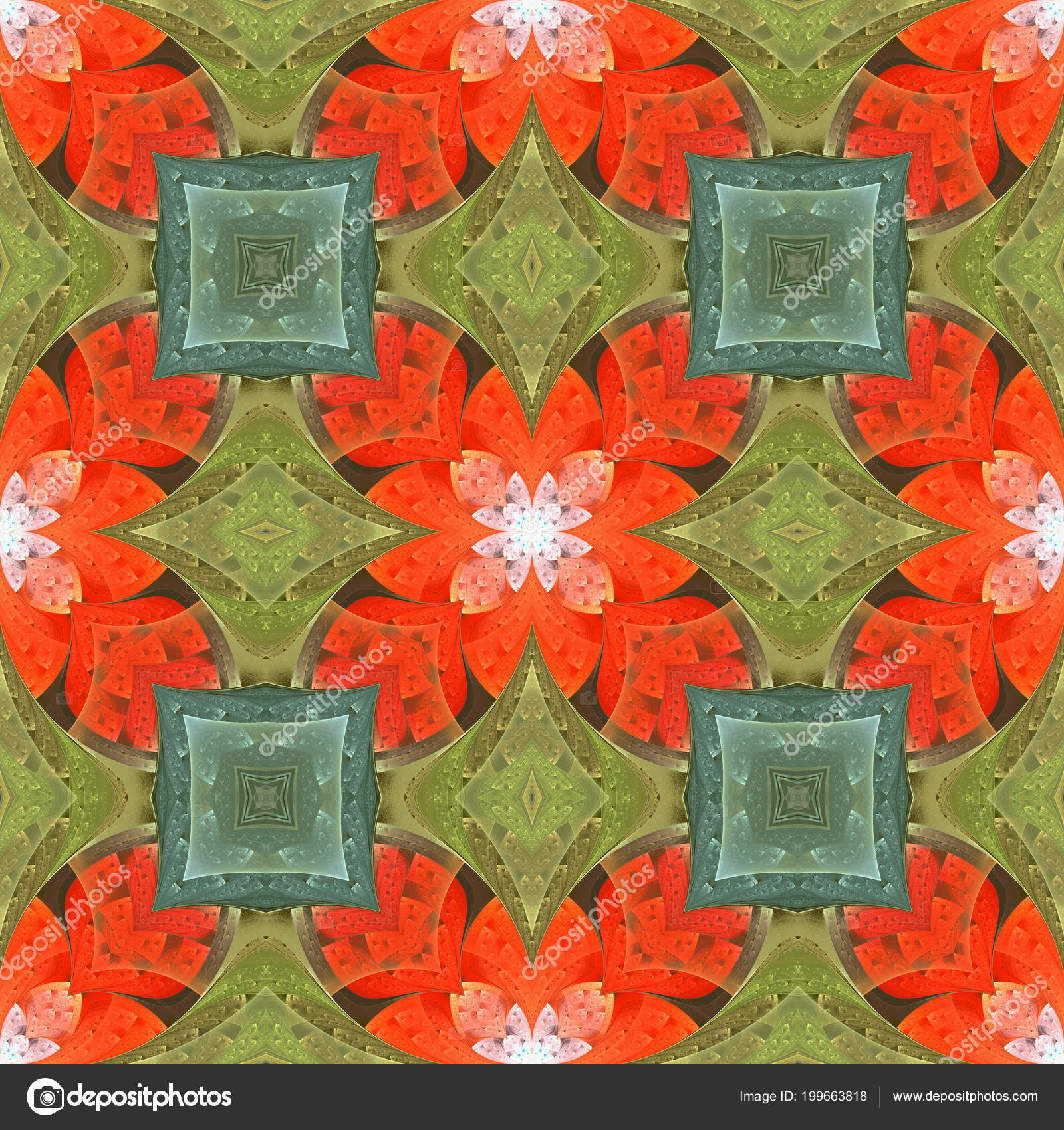 Motif Floral Dans Style Vitrail Vous Pouvez Utiliser Pour Les