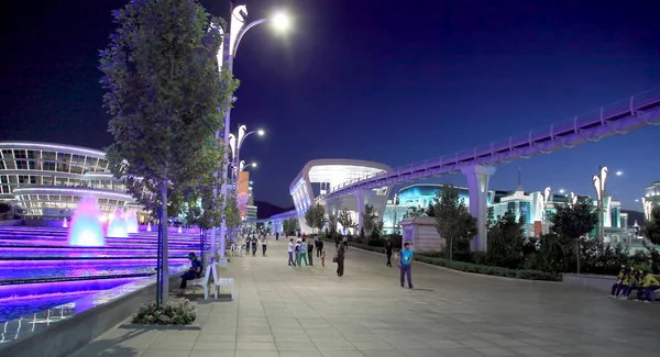 Aşgabat Türkmenistan Eylül 2017 Gece Asya Oyunlarına Sahipliği Spor Şehrin — Stok fotoğraf