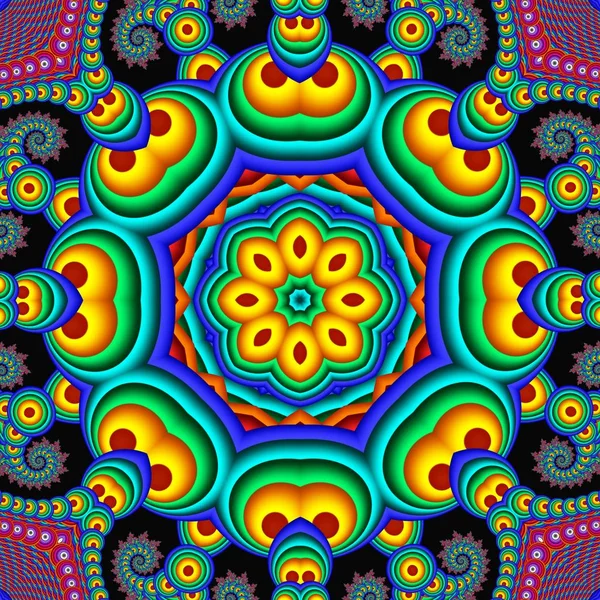 Fundo Mandala Abstrato Colorido Você Pode Usá Para Convites Capas — Fotografia de Stock