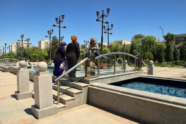 Ashgabat Turkmenistan Aprilie 2017 Vedere Din Zona Parcului Din Centrul — Fotografie, imagine de stoc