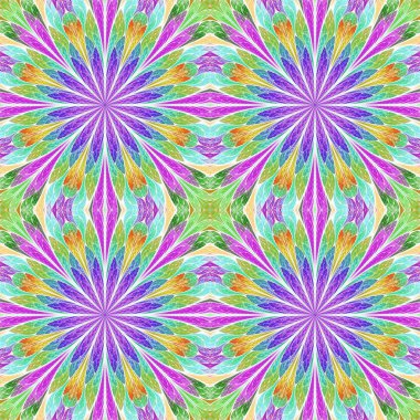 Renkli cam pencere stilinde güzel, kusursuz çiçek deseni. Davetiyeler, defter kapakları, telefon kılıfları, kartpostallar, duvar kağıtları gibi şeyler için kullanabilirsiniz.. 