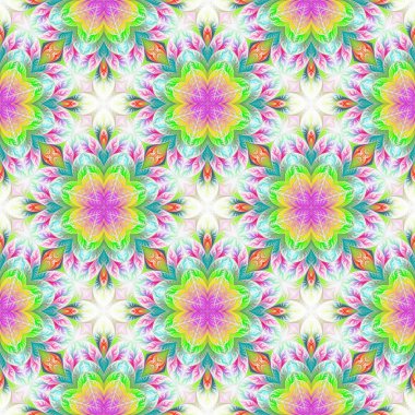 Fraktal tasarım güzel sorunsuz çiçek deseni. Yaratıcı tasarım, sanat ve eğlence için resimler. 