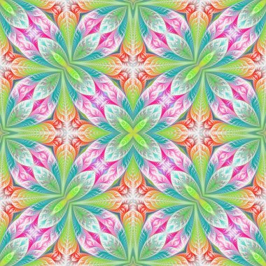 Fraktal tasarım güzel sorunsuz çiçek deseni. Yaratıcı tasarım, sanat ve eğlence için resimler. 
