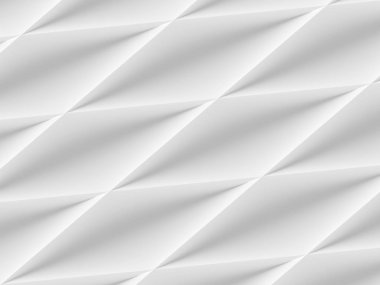 3D dekore edilmiş beyaz ve açık gri edikula yinelenen bir desen. Arka planlar, şablonlar, arka planında, yüzey, Tekstil ve kumaş tasarımlar için futuristik geometrik monokrom tasarım