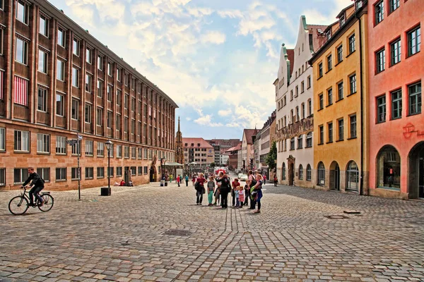 Nürnberg Temmuz 2014 Sokak Nurember Orta Kısmında Görünümünü — Stok fotoğraf