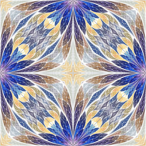 Floral pattern in stained-glass window style. You can use it for invitations, notebook covers, phone cases, postcards, cards, wallpapers and so on. Artwork for creative design.