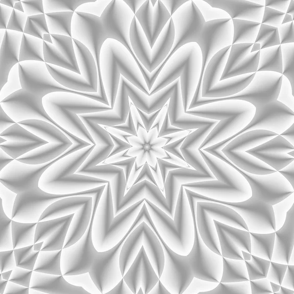 White Light Grey Futuristic Flower Pattern Monochromatic Design Backgrounds Templates — Stock Photo, Image