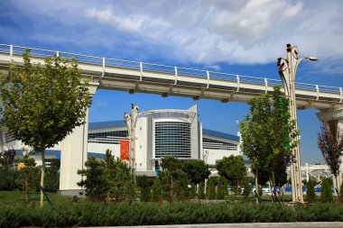 Aşgabat, Türkmenistan, 26 Eylül 2017: Aşkabat Modern mimarisi. Aşkabat Türkmenistan başkenti olduğunu. Aşgabat, Türkmenistan, 26 Eylül 2017.