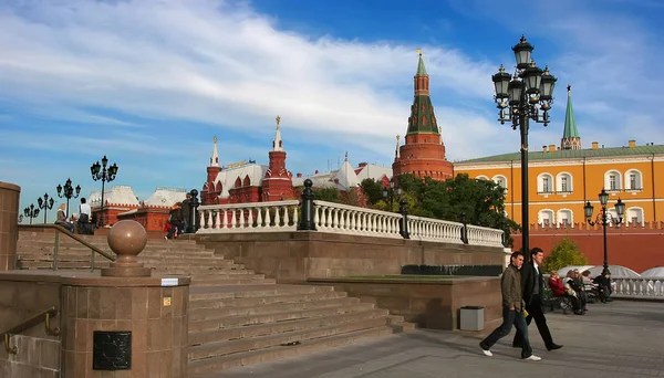 Moskva Ryssland September 2017 Berömda Moskva Manezh Square Stadsbilden Manezhnaya — Stockfoto